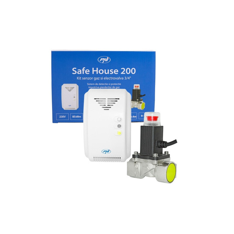 Gas sensor and solenoid valve set PNI Safe House 200 3/4 inch
