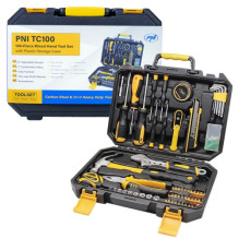 PNI TC100 hand tool set 100 pcs., carbon steel and chrome vanadium material, plastic