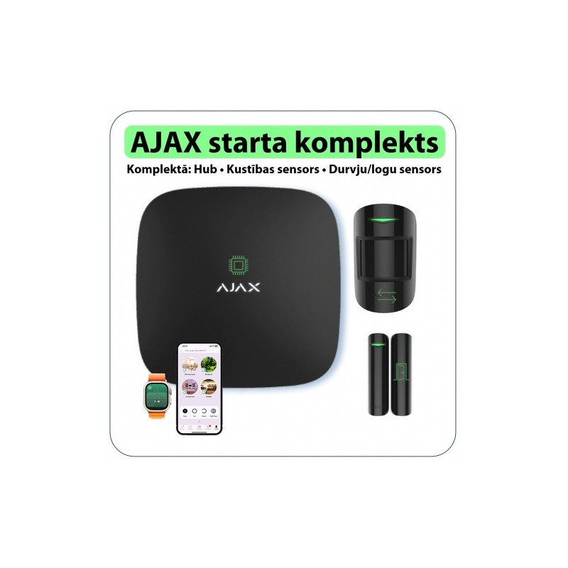 Wireless GSM / Ethernet security STARTA alarm set :: Black AJAX