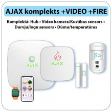 Wireless GSM / Ethernet security kit with VIDEO SURVEILLANCE and FIRE SAFETY :: White