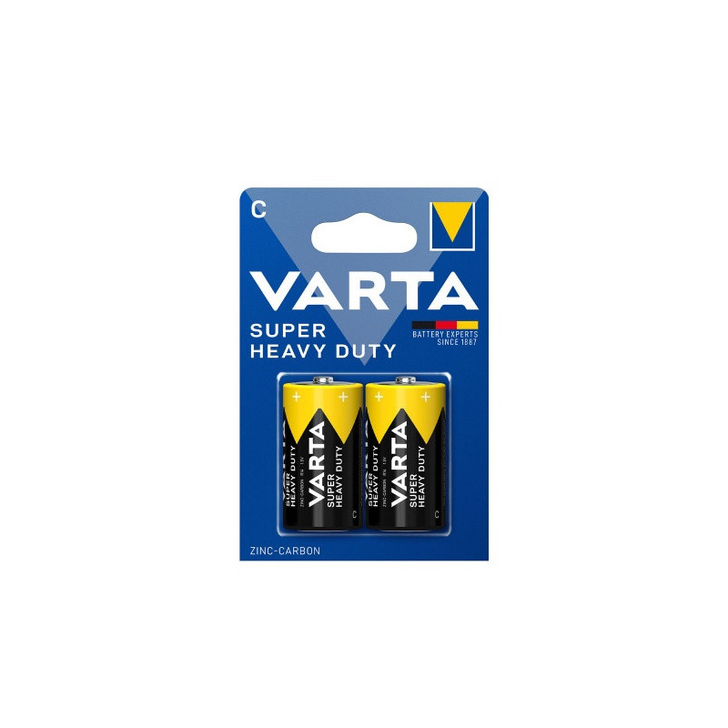 VARTA Superlife Zinc Heavy Duty Battery C (1.5V) B2, Price for 2 pcs
