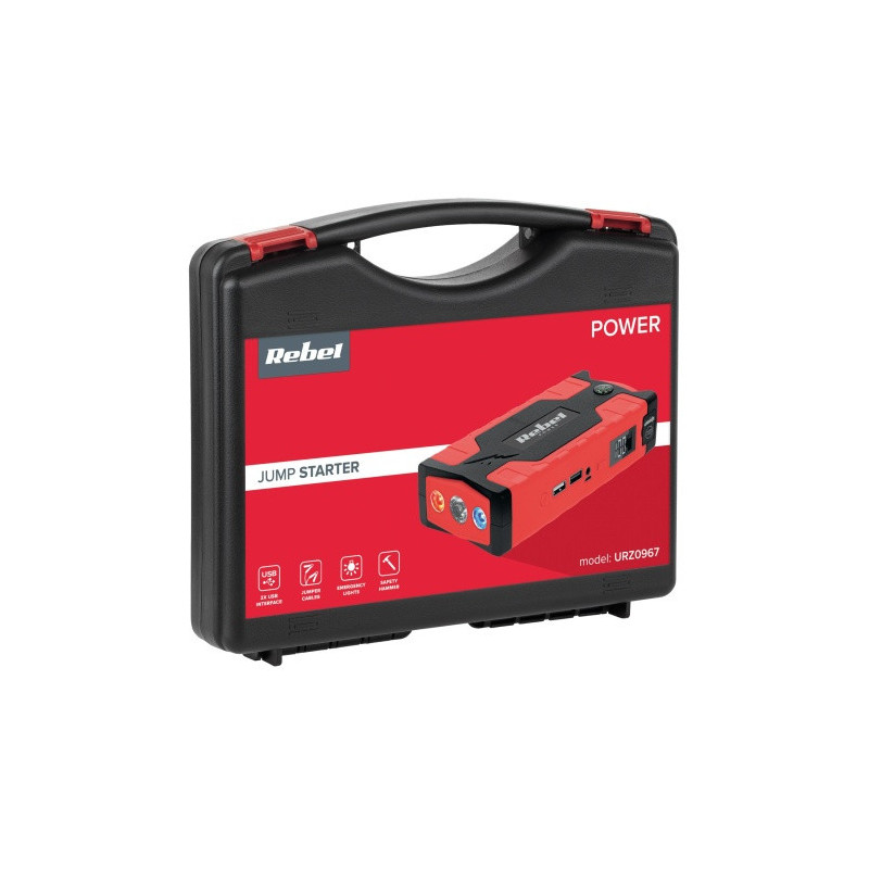 Set - Car Jump Starter + Compressor, Battery Charger Power Bank 10,000 mAh