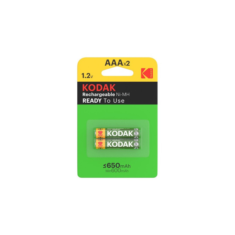 Kodak įkraunamas 650 mAh Ni-Mh AAA B2, kaina už 2 vnt.
