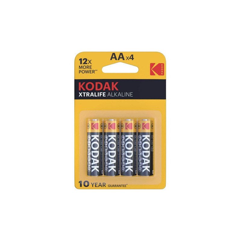 Kodak Xtralife Alkaline Battery AA (1.5V) B4, Price for 4 pcs