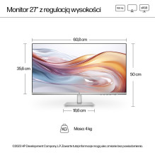 Monitorius - HP Series 5 27-colių FHD 1920x1080 Aukščio Reguliavimo