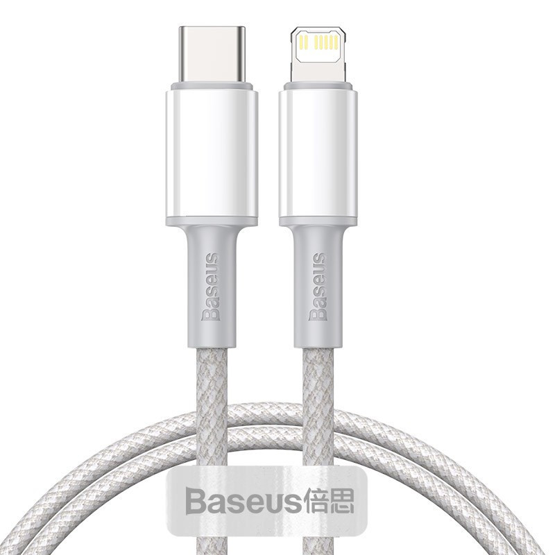 Cable - Baseus Lightning to USB C 1m 480 Mbit/s ABS White