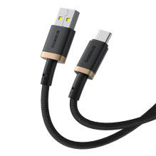 Charger Cable - Baseus Dura Type A to Type C 60W Fast Charging 2m Black, Gold