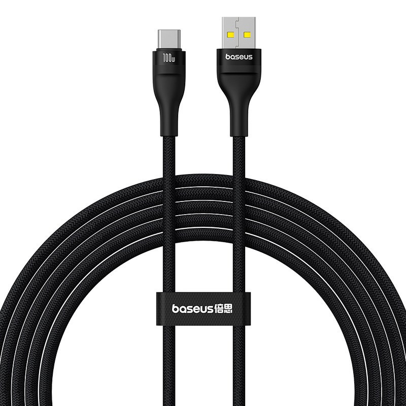 Charger Cable - Baseus Flash 2 USB A to USB C 100 W 2 m Black