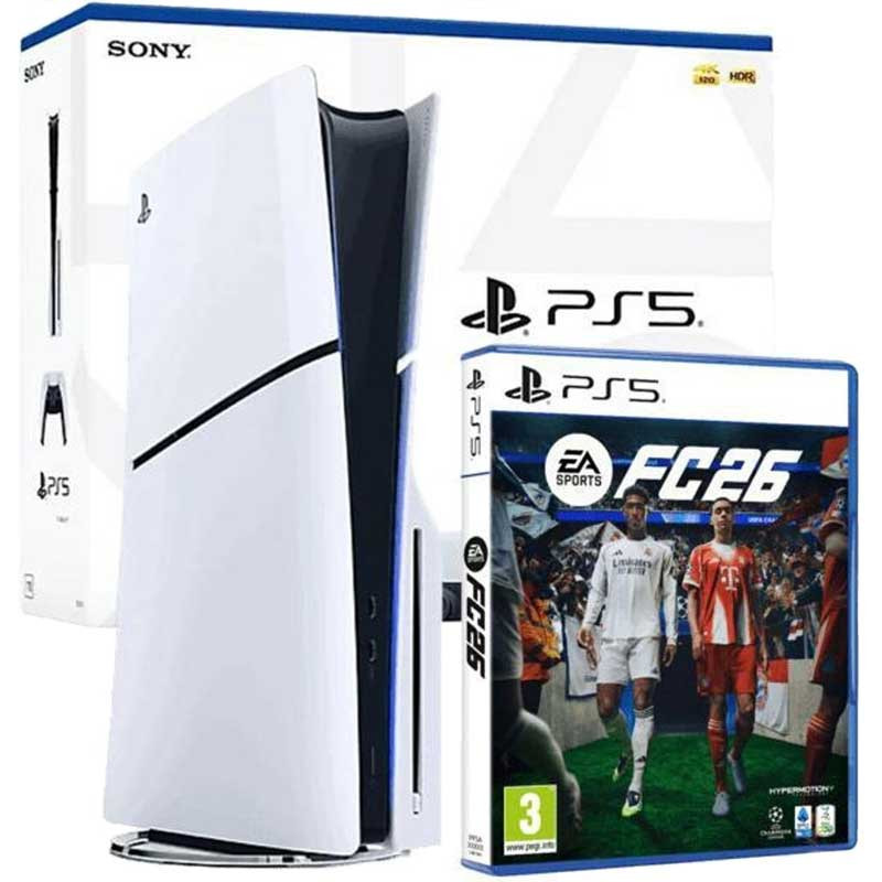 Žaidimų konsolė „Sony Playstation 5 Slim Disc“ versija (EA Sports FC 26 rinkinys) ES
