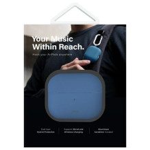 Uniq Nexo AirPods 4 + Ear Hooks Silicone case - blue