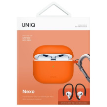 Uniq Nexo AirPods 4 + Ear Hooks Silicone case - orange