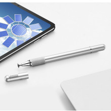 Baseus Golden Cudgel ACPCL-0S double-sided stylus for tablets, phones with gel pen - silver