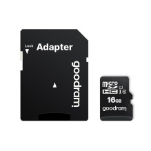 Goodram Microcard 16 GB micro SD HC UHS-I class 10 memory card, SD adapter (M1AA-0160R12)