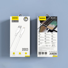 Dudao L2L USB-A / Lightning 3A kabelis 2m - baltas