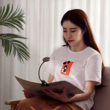 Baseus mini LED lempa su spaustuku, pilka (DGRAD-0G)