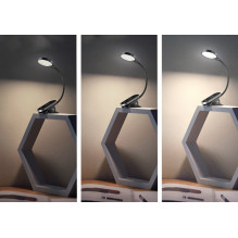 Baseus mini LED lempa su spaustuku, pilka (DGRAD-0G)