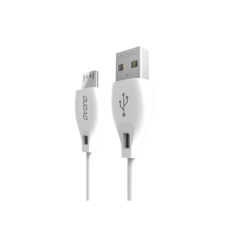 USB cable Dudao (L4M) microUSB (2.4A) white (2m)