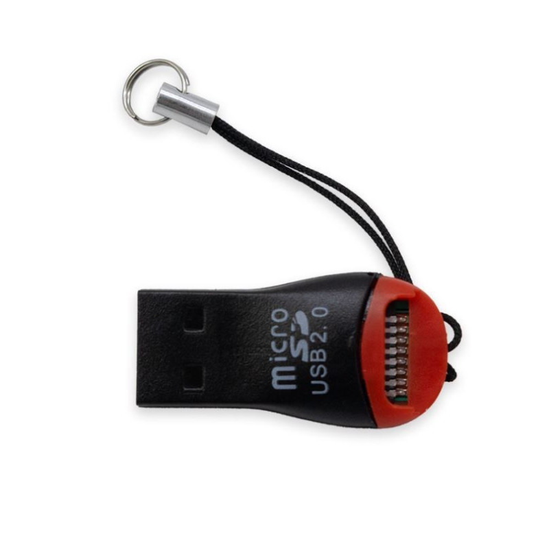 Kortelių skaitytuvas (microSD, USB 2.0) juodas