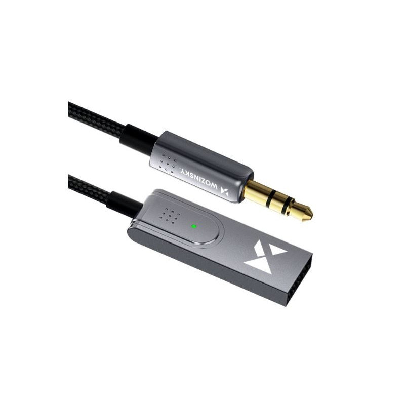 Audio adapteris Wozinsky WTODB 3.5mm Aux Bluetooth 5.3 juodas