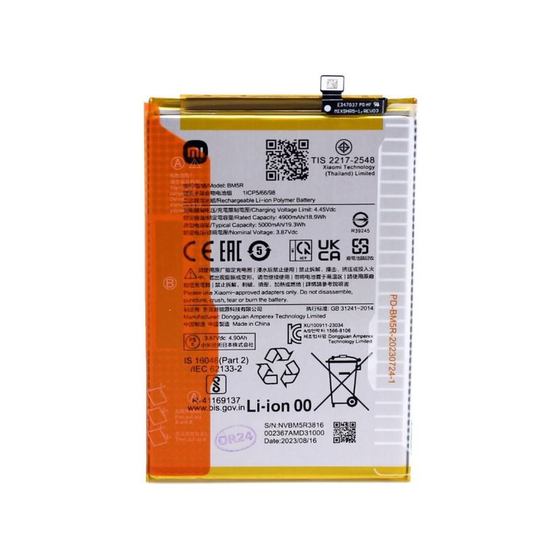 Battery original Xiaomi Redmi 12 4G / 12 5G / Poco M6 Pro 5G 5000mAh BM5R