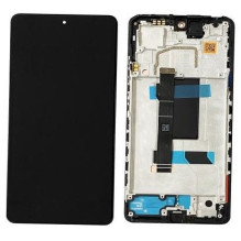 Ekranas Xiaomi Redmi Note 12 Pro 5G / Poco X5 Pro 5G su lietimui jautriu stikliuku ir rėmeliu Midnight Black originalus 