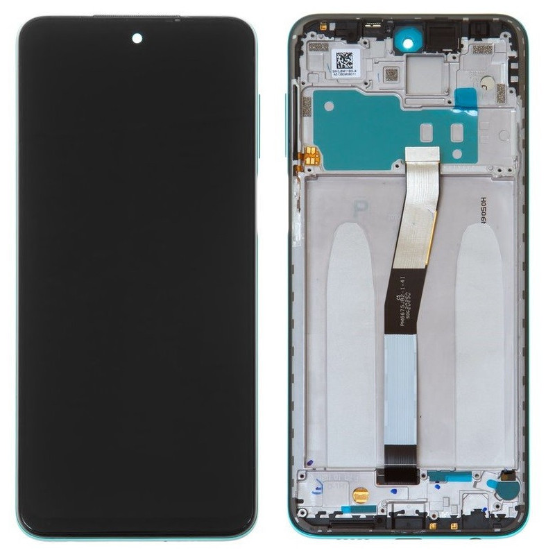 LCD screen Xiaomi Redmi Note 9 Pro / Note 9S with touch screen with frame Green original (used Grade C)