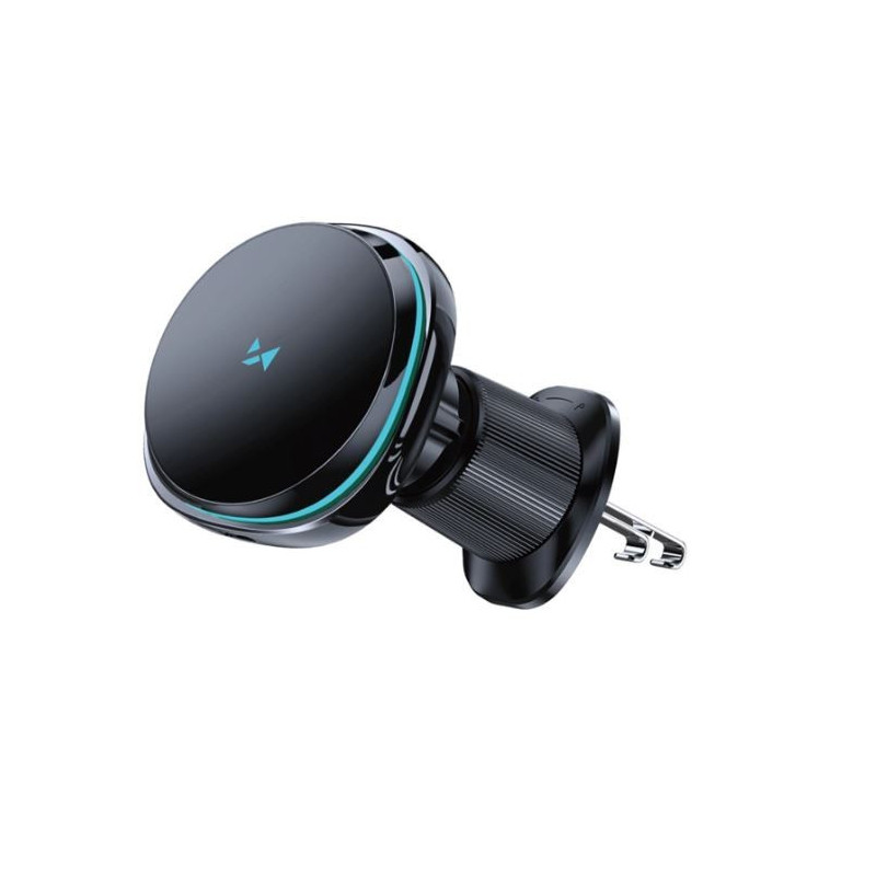 Wireless car charger+holder Wozinsky (WCT5-6S2Y) Magnetic (MagSafe 15W) for using on ventilation grille black