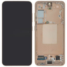 LCD screen Samsung S921 S24 with touch screen and frame Amber Yellow original (used Grade B)