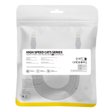 Baseus High Speed Cat 5 RJ-45 1000Mb/s Ethernet kabelis 8m apvalus - juodas
