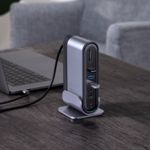 RETURNED ITEM Baseus multifunctional HUB 3x USB 3.2 Gen 1 / 2x USB 2.0 / 2x USB Type C / SD and micro SD card reader / A