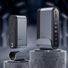 RETURNED ITEM Baseus multifunctional HUB 3x USB 3.2 Gen 1 / 2x USB 2.0 / 2x USB Type C / SD and micro SD card reader / A