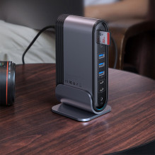 RETURNED ITEM Baseus multifunctional HUB 3x USB 3.2 Gen 1 / 2x USB 2.0 / 2x USB Type C / SD and micro SD card reader / A