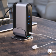 RETURNED ITEM Baseus multifunctional HUB 3x USB 3.2 Gen 1 / 2x USB 2.0 / 2x USB Type C / SD and micro SD card reader / A