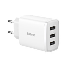 RETURNED ITEM Baseus Compact charger 3x USB 17W white (CCXJ020102) RETURNED ITEM Baseus Compact charger 3x USB 17W white (CCXJ020102)