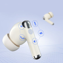 „Tronsmart Soundfii R4“ belaidės „Bluetooth 5.3 ENC“ ausinės – baltos