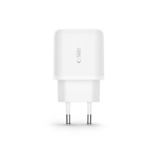 Tech-Protect C20W USB-C PD 20W / USB-A QC 3.0 charger with USB-C / USB-C cable - white
