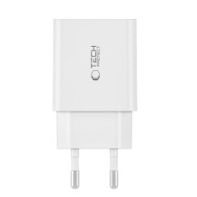 Tech-Protect C35W 2x USB-C PD 35W įkroviklis su USB-C / USB-C laidu - baltas
