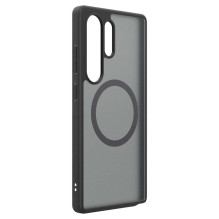 Spigen Capella GP-FPS938PGBJW silikoninis dėklas su MagFit magnetiniu žiedu, skirtas Samsung Galaxy S25 Ultra - juodas
