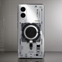 „Spigen Ultra Hybrid Mag“ dėklas su „MagSafe“ sąsaja, skirtas „Samsung Galaxy S25 Edge“ su spauda – skaidrus