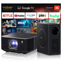 Yaber K3 Pro LCD FullHD 1080p Multimedia Projector with JBL Speakers and Subwoofer - Black