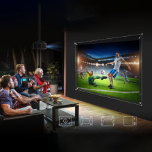 „Yaber K3 Pro LCD FullHD 1080p“ multimedijos projektorius su JBL garsiakalbiais ir žemųjų dažnių garsiakalbiu – juodas