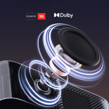 „Yaber K3 Pro LCD FullHD 1080p“ multimedijos projektorius su JBL garsiakalbiais ir žemųjų dažnių garsiakalbiu – juodas