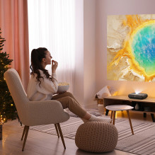 „Yaber K300s“ multimedijos lazerinis RGB „FullHD 1080p“ projektorius su JBL garsiakalbiais – juodas