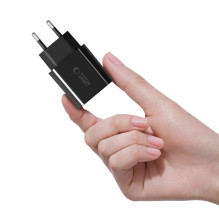 „Tech-Protect NC20W USB-C“ 1 prievado PD20W sieninis įkroviklis – juodas