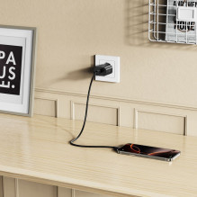 „Tech-Protect NC20W USB-C“ 1 prievado PD20W sieninis įkroviklis – juodas