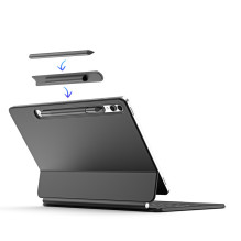 Dux Ducis klaviatūros (MK serijos) dėklas su Bluetooth klaviatūra, skirtas Samsung Galaxy Tab S9+ / S8+ / S7+ - juodas