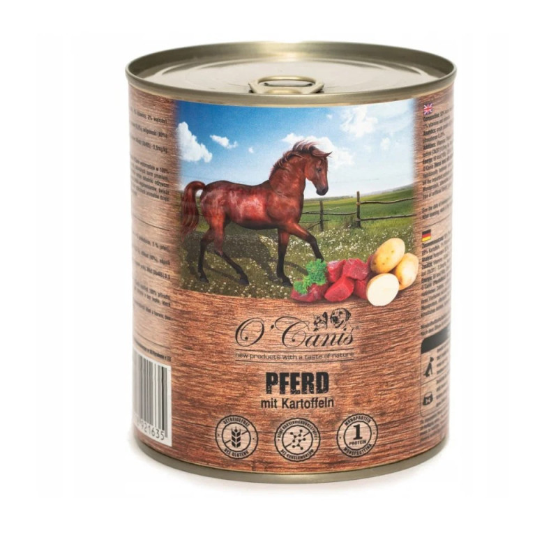 Dog Food - O\'CANIS Horse Meat with Potatoes Wet Dog Food 800g