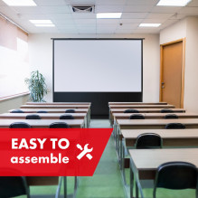 „Maclean MC-211“ nešiojamas projektoriaus ekranas, kompaktiškas, grindų, 100 pėdų, 4:3