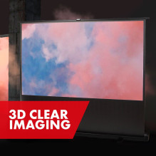 „Maclean MC-211“ nešiojamas projektoriaus ekranas, kompaktiškas, grindų, 100 pėdų, 4:3