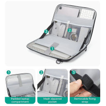 „Tech-Protect Ranger-X“ taktinis nešiojamojo kompiuterio dėklas 15–16 colių įstrižainės ekranui – juodas